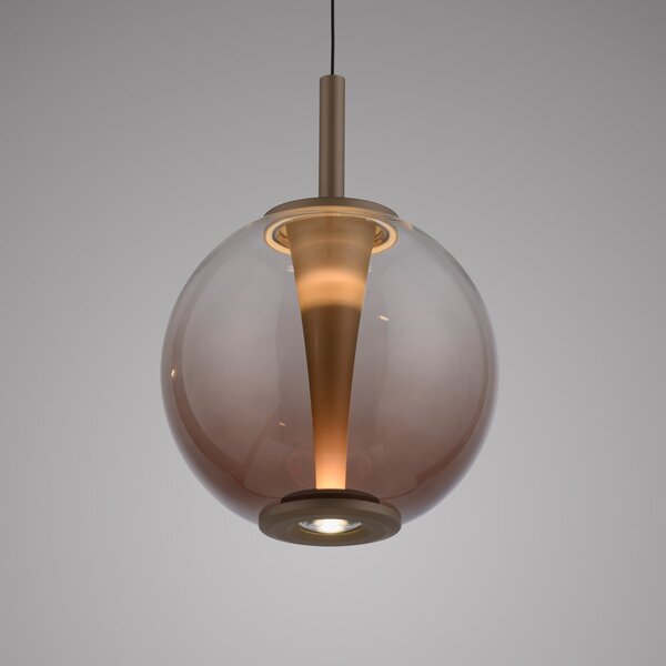 Lustră Pendul PURE, Infinity, reglabil, Bronz / Alamă Veche, Camera de zi, Sticlă