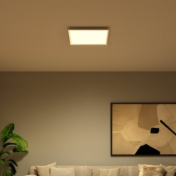 Philips Hue Panou LED White & Color Ambiance Surimu, 60x60cm, reglabil, Alb, Camera de zi / sufragerie, Aluminiu, Modern