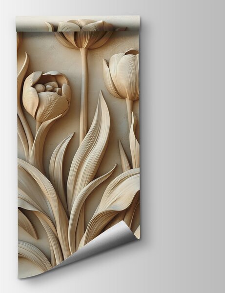 Fototapet Vedere de aproape a unei sculpturi, Fototapet flori 3D, Fototapet populare, w01852 - Tapeko.ro