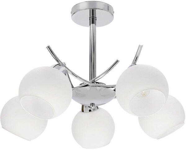 Candellux Amos lampă de tavan 5x40 W alb-crom 35-34984