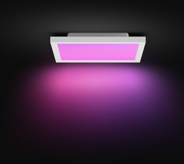 Philips Hue Panou LED White & Color Ambiance Surimu, 30x30cm, reglabil, Alb, Camera de zi / sufragerie, Aluminiu, Modern