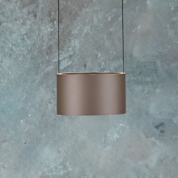PURE Lampă suspendată LED Clipse, culoare bronz, Ø 20 cm, CCT, 2 becuri, reglabil, Bronz / Alamă Veche, Camera de zi / sufragerie, Metal, Modern