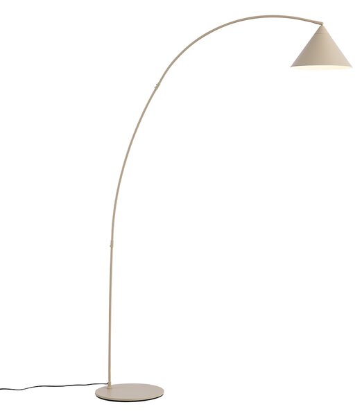 Lampă de podea retro bej cu interior alb - Triangolo