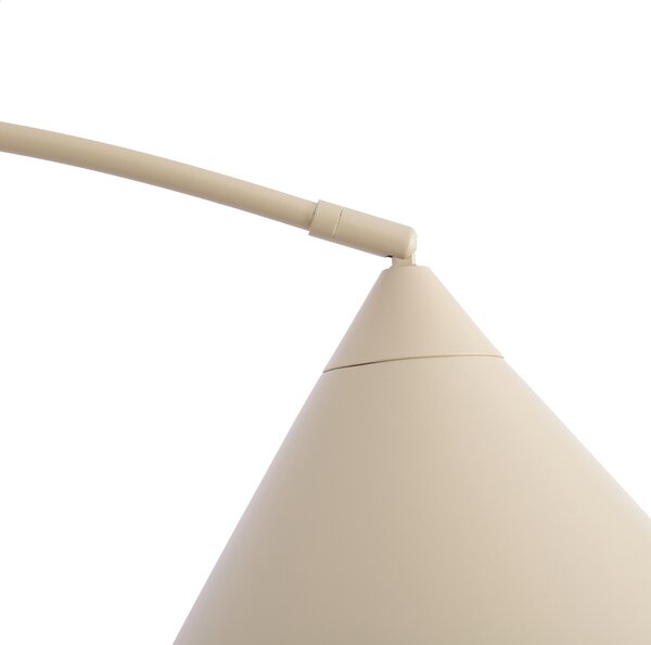 Lampă de podea retro bej cu interior alb - Triangolo