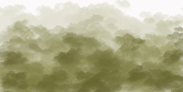 Fototapet Pădure cețoasă cu fum verde, Fototapet pădure cețoasă, Fototapet populare, w01880 - Tapeko.ro