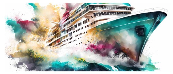 Tablou - Acuarelă mare (120x50 cm)