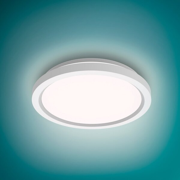 Philips plafonieră LED Aio RD, alb, Ø 30 cm, telecomandă, reglabil, Alb, Hol, Metal, Modern