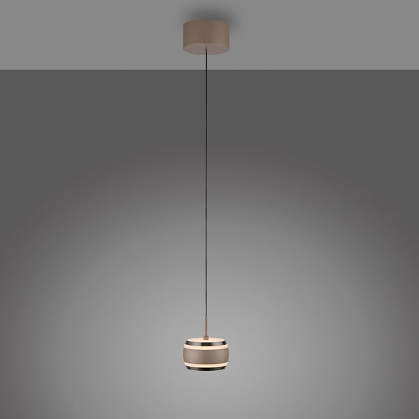 Lustră Pendul PURE, Falling Rings, reglabil, Bronz / Alamă Veche, Camera de zi, Metal, Modern