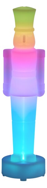 Lampă de masă de Crăciun albă, cu LED, cu dimmer și reîncărcabilă RGBW-IC - Nutcracker