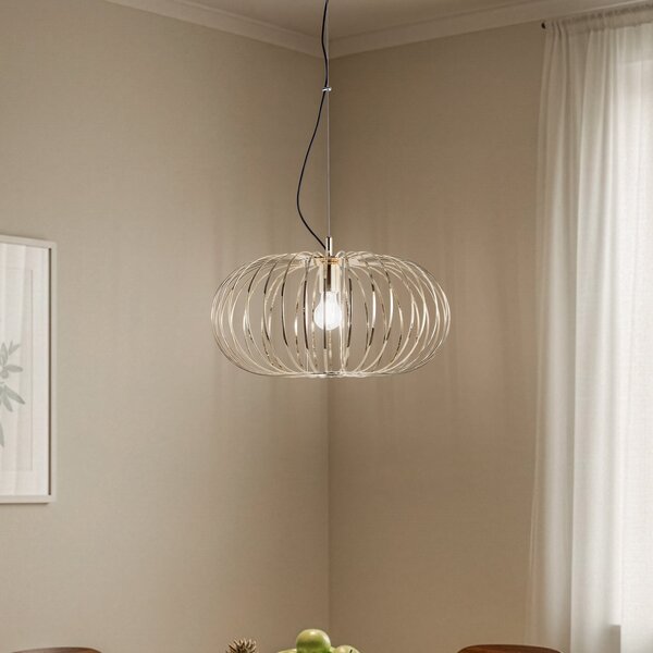 Domiluce Lampă suspendată Globe, Ø 51 cm, culoare aurie, 1 bec, E27, reglabil, Auriu / Alamă, Camera de zi / sufragerie, Metal