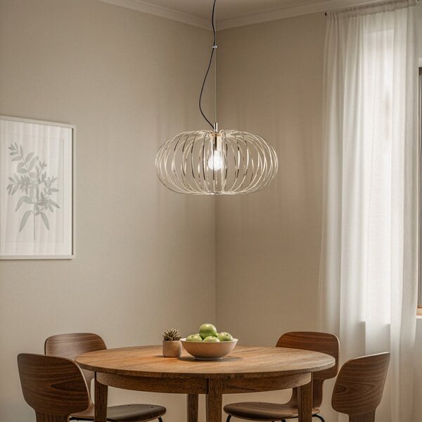 Domiluce Lampă suspendată Globe, Ø 51 cm, culoare aurie, 1 bec, E27, reglabil, Auriu / Alamă, Camera de zi / sufragerie, Metal