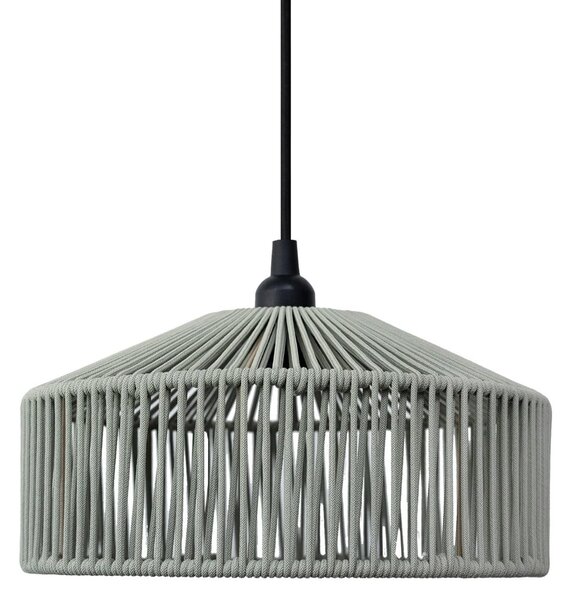 Newgarden Lampa suspendată Calabardina, verde, cablu, Ø30cm, IP44, reglabil, Verde, Țesătură / Textil, Scandinavă