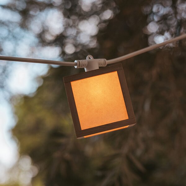 Newgarden ghirlandă luminoasă solară cu LED-uri Vega, bambus, IP44, Lemn, Bamboo, Modern
