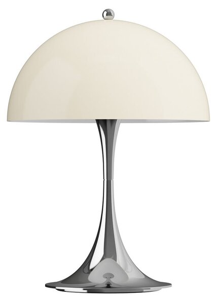 Louis Poulsen Lampa cu baterie Panthella PORTABLE 250 crom/bej, reglabil, Metalic, Camera de zi / sufragerie, Plastic, Modern