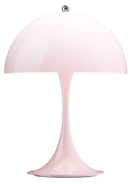 Louis Poulsen Lampa cu baterie Panthella PORTABLE 250, roz, IP44, reglabil, Roz / Rosé, Camera de zi / sufragerie, Plastic, Modern