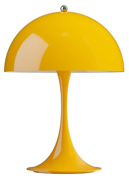Louis Poulsen Lampa cu baterie Panthella PORTABLE 250, galbenă, IP44, reglabil, Galben, Camera de zi / sufragerie, Plastic, Modern