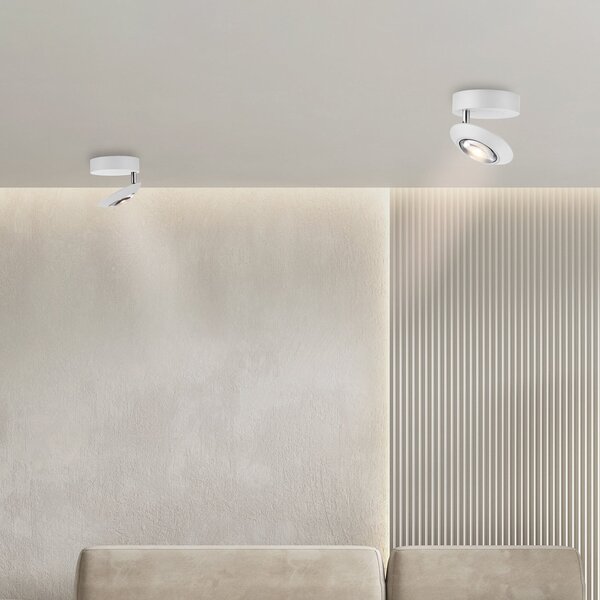 Plafoniere PURE, Oculis, reglabil, Alb, Camera de zi, Metal, Modern