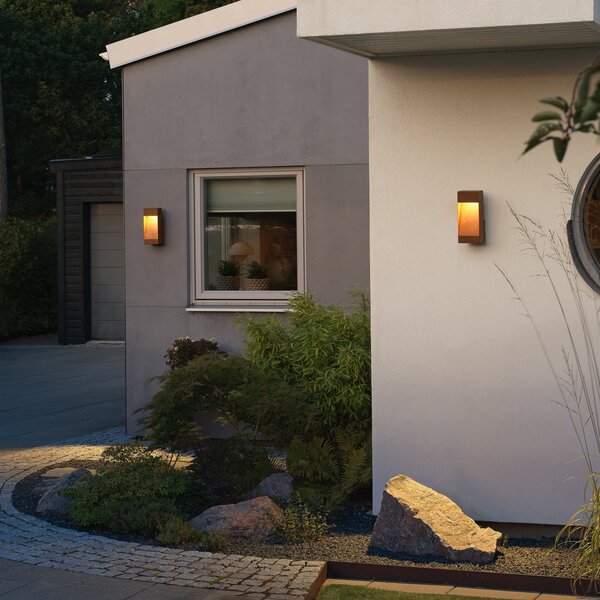 Konstsmide Lampă LED pentru exterior Rho, culoare ruginie, înălțime 28 cm, metal, IP54, reglabil, Maro / Rugină, Aluminiu