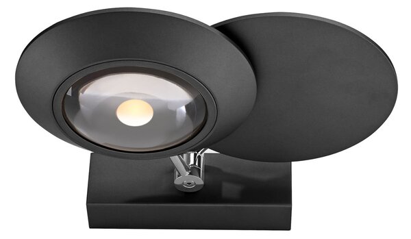 Lampă de perete PURE, Oculis, reglabil, Negru, dormitor, Metal, Modern