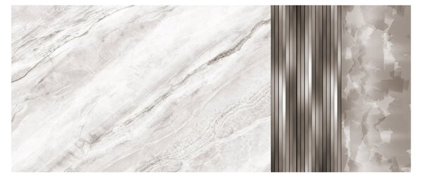 Tablou - Marmură cu linii argintii (120x50 cm)