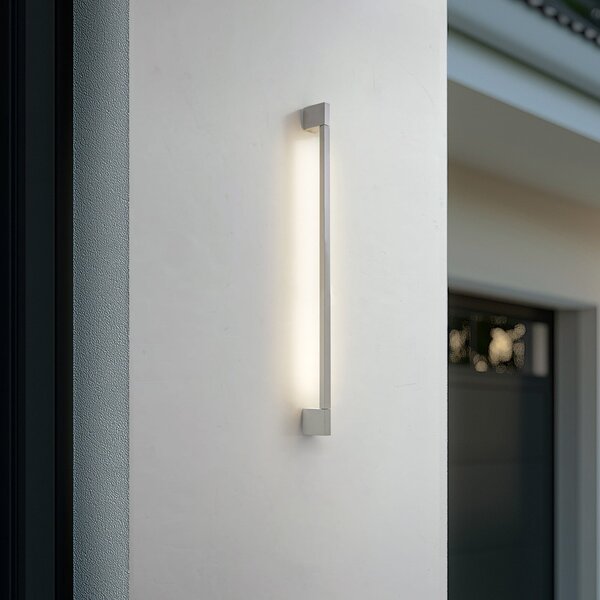 Lindby LED-Aparec de iluminat exterior Neano, 90 cm, gri piatră, IP54, Gri, Aluminiu, Modern