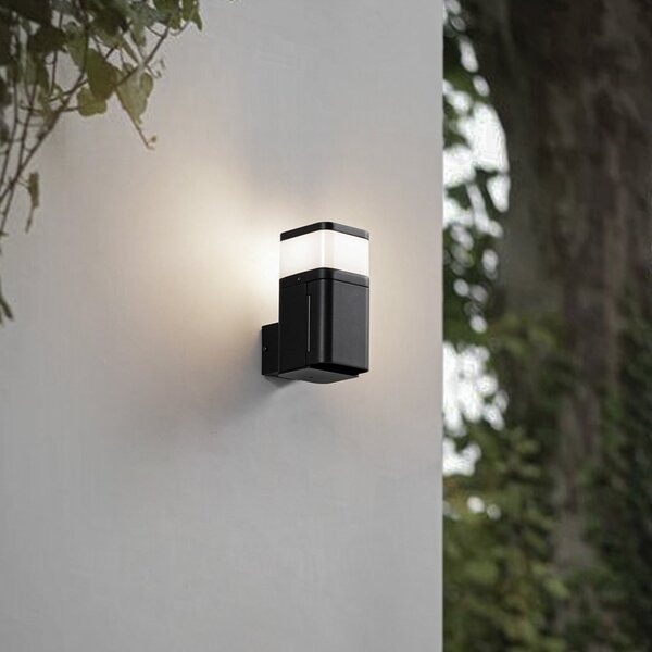Lindby Lampă de exterior Teyon, cu priză, negru, IP44 G9, reglabil, Negru, Aluminiu, Modern