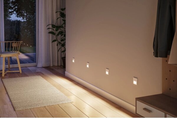 Paulmann 79999 - LED 1W lumină scări TSARO 230V Follow/alb