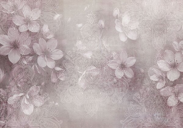Fototapet Modele florale delicate în nuanțe moi, Fototapet copaci, Fototapet populare, w08405v2 - Tapeko.ro