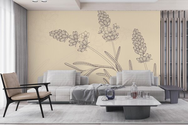 Fototapet Desenul unei plante, Fototapet flori, Fototapet populare, w02243v1 - Tapeko.ro