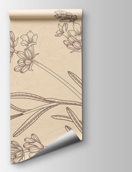 Fototapet Desenul unei plante, Fototapet flori, Fototapet populare, w02243v1 - Tapeko.ro