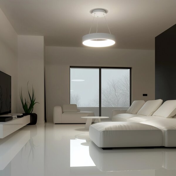 Brilagi - Lustra LED reglabilă pe cablu, 40W/230V, 3000-6500K, albă, cu telecomandă