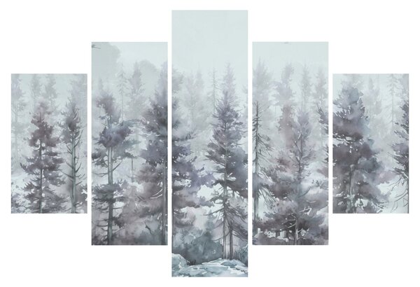 Tablou - Pădurea de pini II., aquarel (150x105 cm)