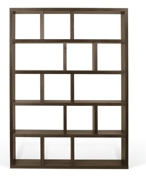 Bibliotecă maro cu aspect de lemn de nuc 150x198 cm Berlin – TemaHome