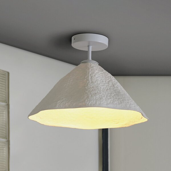 OSRAM Plafonieră Decor Lotus Leaf, 1 bec, albă, hârtie, E27, reglabil, Alb, Camera de zi / sufragerie, Hârtie / Carton