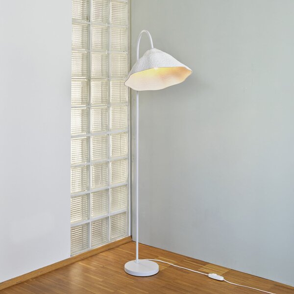 OSRAM Lampadar Decor Lotus Leaf, 1 bec, albă, hârtie, E27, Alb, Camera de zi / sufragerie, Hârtie / Carton, Proiector suspendat
