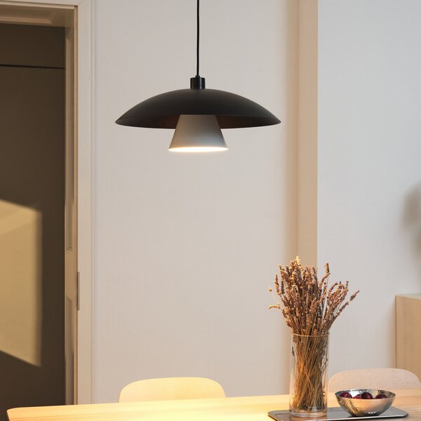 OSRAM Lampă suspendată Decor Flying Mushroom negru/alb, oțel, reglabil, Negru, Bucătărie, Metal, Modern