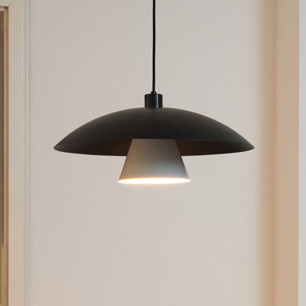 OSRAM Lampă suspendată Decor Flying Mushroom negru/alb, oțel, reglabil, Negru, Bucătărie, Metal, Modern