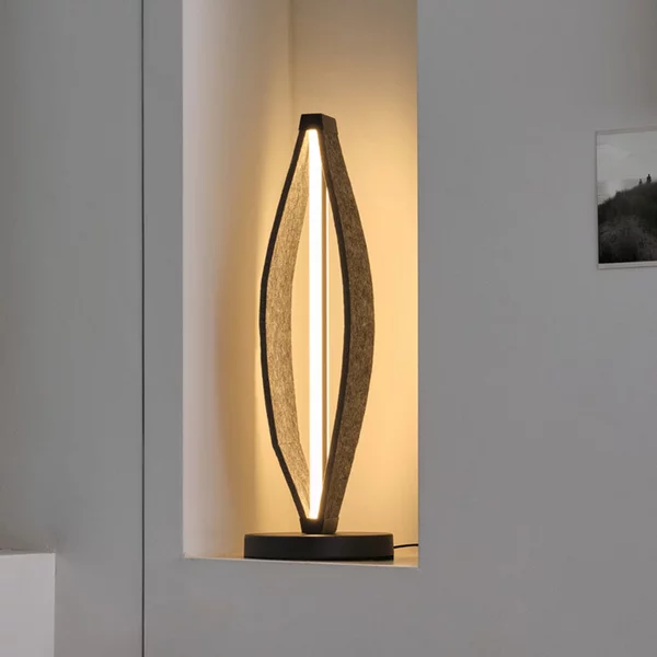 OSRAM Lampa de masă LED Decor Flat Felt gri, pâslă, 3.000 K, Gri, Camera de zi / sufragerie, Țesătură / Textil, Modern