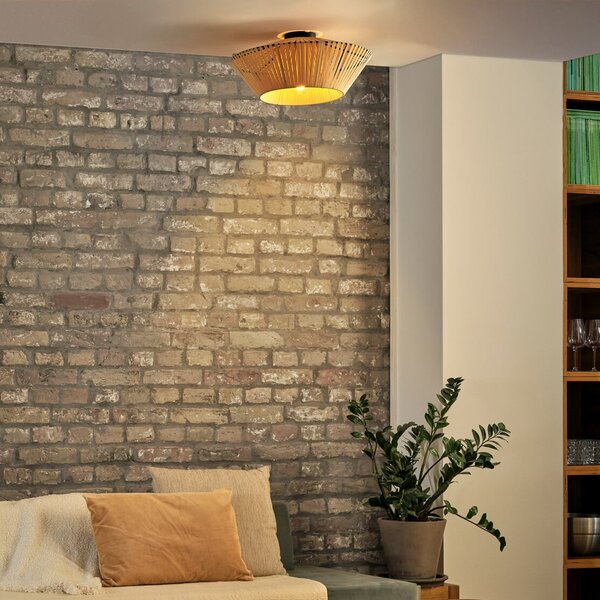 OSRAM Plafonieră Decor Bandă bej Ø 40,5 cm textil E27, reglabil, Bej, Camera de zi / sufragerie, Țesătură / Textil