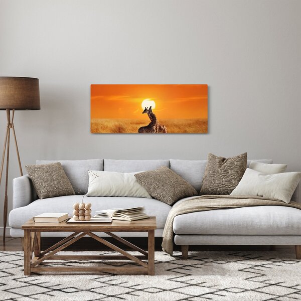 Tablou - Girafe în Parcul Național Serengeti (120x50 cm)