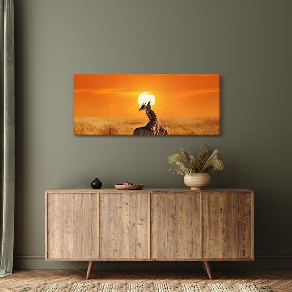 Tablou - Girafe în Parcul Național Serengeti (120x50 cm)