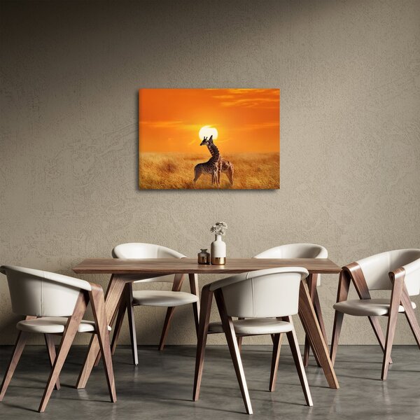 Tablou - Girafe în Parcul Național Serengeti (70x50 cm)