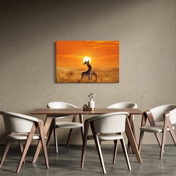 Tablou - Girafe în Parcul Național Serengeti (90x60 cm)