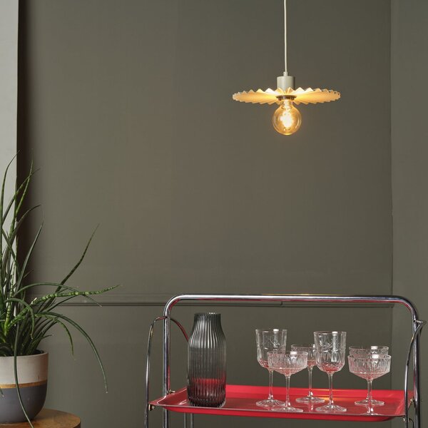 OSRAM Lampă suspendată Decor Plissee, bej, oțel, E27, reglabil, Bej, Camera de zi / sufragerie, Metal, Modern
