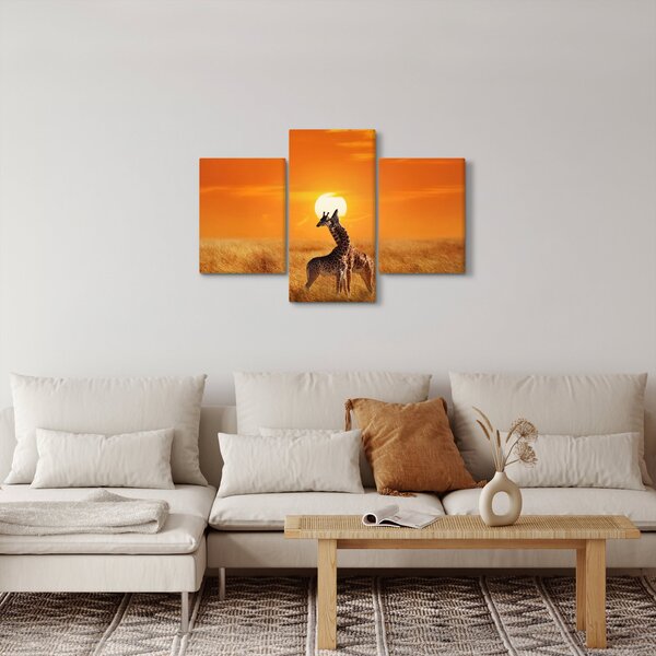 Tablou - Girafe în Parcul Național Serengeti (90x60 cm)