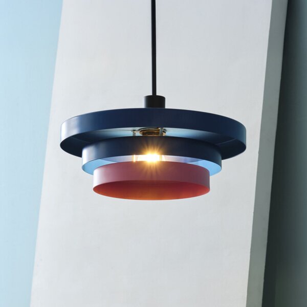 OSRAM Lampă suspendată Decor Layers, albastru/roz, oțel, E27, reglabil, Albastru, Bucătărie, Metal, Modern