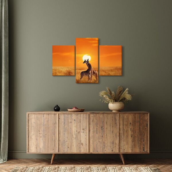 Tablou - Girafe în Parcul Național Serengeti (90x60 cm)