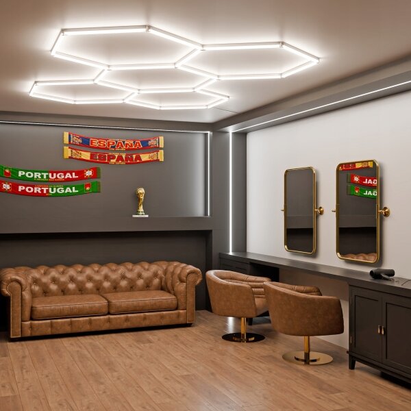 LED Stm plafonieră HEXAGON LED/240W/85-265V 5000K CRI 90 IP54 albă