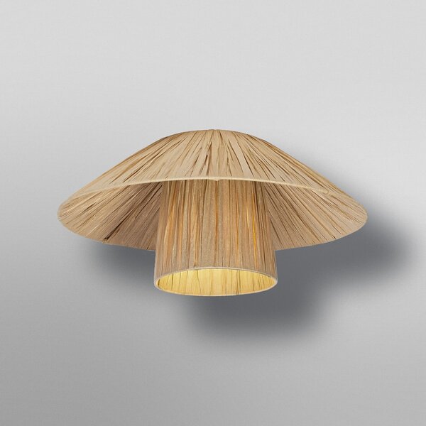 OSRAM Plafonieră Decor Bamboo Paper Hut Ø 40 cm, bambus E27, reglabil, Maro / Rugină, Camera de zi / sufragerie, Bamboo, Casă de țară / Rustic