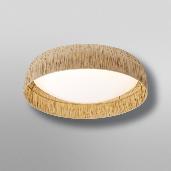 OSRAM Plafonieră LED Decor Bamboo Paper, Ø 50 cm, bambus, Maro / Rugină, Camera de zi / sufragerie, Bamboo, Casă de țară / Rustic
